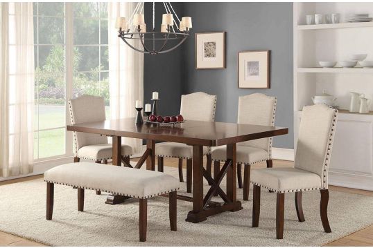 Lucy 7pc Dining Set with Leaf