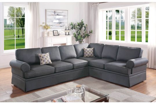 2 pc sectional charcoal