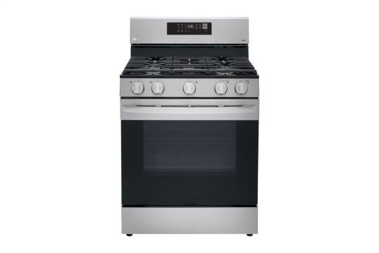 LG 5.8 cu ft. Smart Wi-Fi Enabled Fan Convection Gas Range with Air Fry & EasyClean® - Printproof Stainless Steel - 1