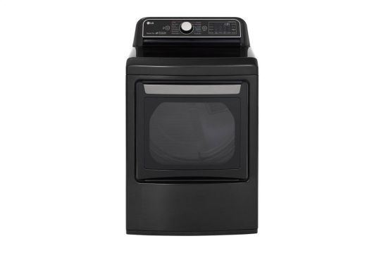 LG 7.3 cu.ft. Smart wi-fi Enabled Gas Dryer with TurboSteam™ - Black Steel - 1