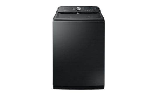 Samsung WA7200 5.4 cu. ft. Top Load Washer with Active WaterJet - Fingerprint Resistant Black Stainless Steel - 1