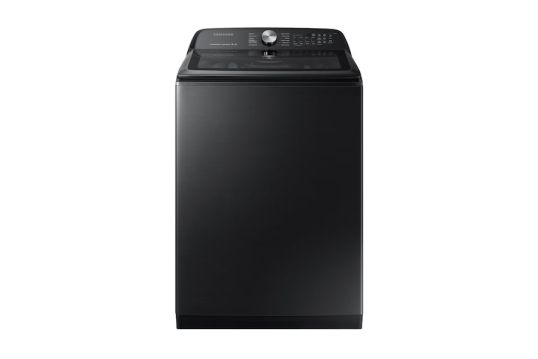 Samsung 5.0 cu. ft. Top Load Washer with Super Speed - Fingerprint Resistant Black Stainless Steel - 1