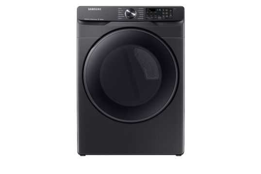 Samsung 7.5 cu. ft. Smart Electric Dryer with Steam Sanitize+ - Fingerprint Resistant Black Stainless Steel - 1