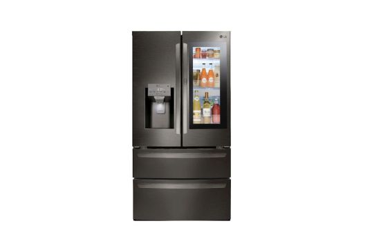 LG 27.8 Cu. Ft. 4-Door French Door Smart Refrigerator with InstaView Black Stainless Stee