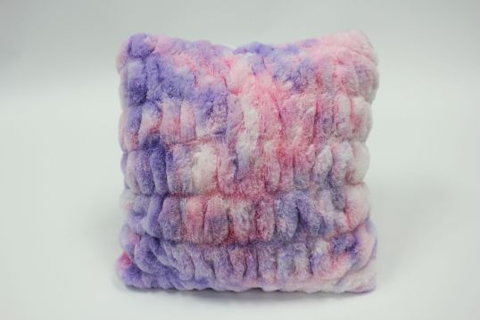 Nuevo Faux Fur Pillow Cotton Candy by Rug Factory Plus