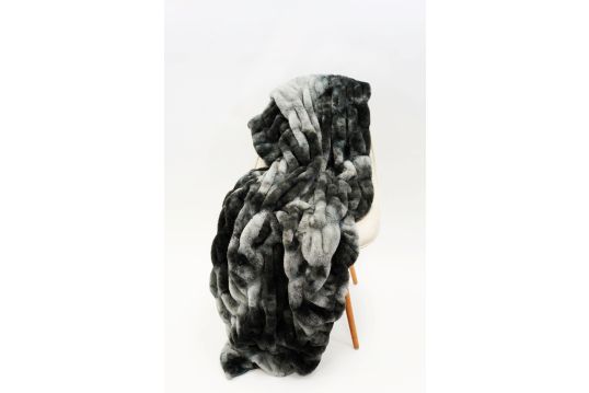 Nuevo Tie-Dye Charcoal Throw by Rug Factory Plus - 5' x 7'